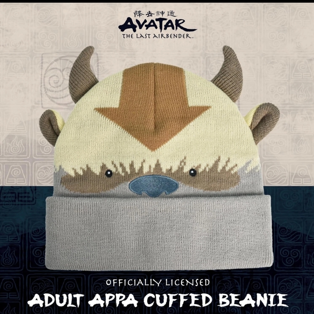 Avatar The Last Airbender Appa Nickelodeon Winter Knit Beanie Hat